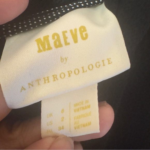 Anthropologie Maeve Raven Surplice Blouse Black Women Size 2 - Picture 10 of 10